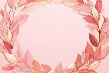 Vector foliage pattern frame