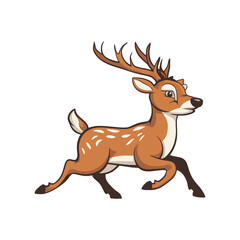 Fototapeta premium deer design illustration logo on white background