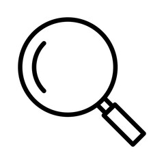 Searching icon in thin line style vector illustration graphic design