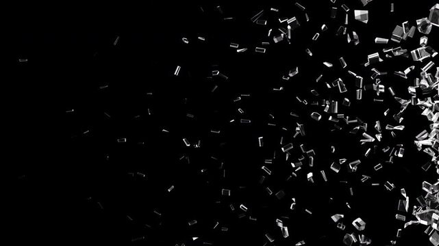 Glass particle transition, broken glass holes on alpha channel