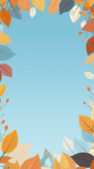 Obraz premium Vector foliage pattern frame