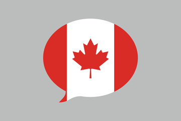 Canada flag with massage sign, The Flag of Canada, Vector illustration, Canada National Flag Vector Illustration, Canada leaf, Maple leaf vector illustration
