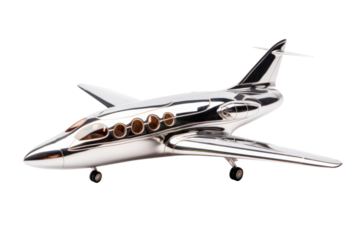 A detailed model airplane with sleek aerodynamic design, , isolated on white background