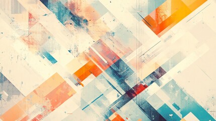 Obraz premium Bright abstract geometric pattern with intersecting lines in various colors.
