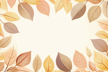 Vector foliage pattern frame