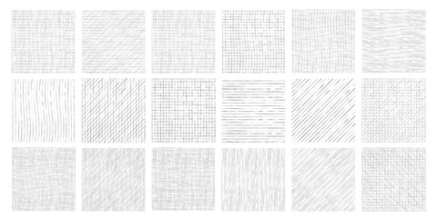 Hand drawn line hatching isolated on white