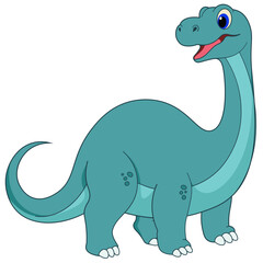 Cute Apatosaurus Dinosaur Illustration