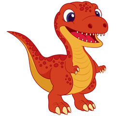 Cute Bactrosaurus Dinosaur Illustration