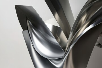 Three Dimensional Metal Sheet Sculpture Bold and Dynamic Aesthetic Design