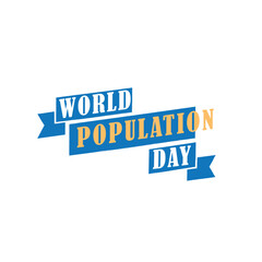World Population Day typography vector template design. Population day poster, banner, greeting card. white background.
