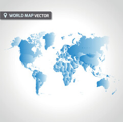Fototapeta premium blue world map
