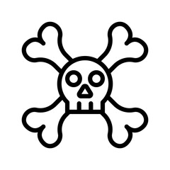 Toxic icon in thin line style vector illustration graphic design