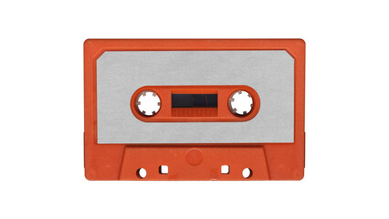 Fototapeta premium colorful Isolated music cassette tape with clear place for cover, front side, y2k retro style
