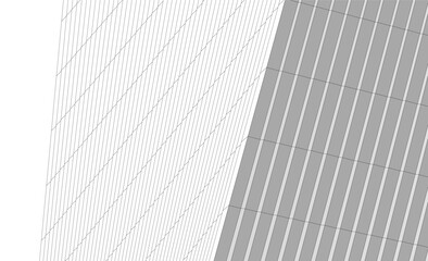 Architectural background vector 3d illustration on white background