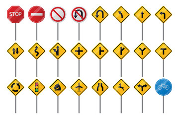 traffic sign vector element. road sign template. sign graphic resources. flat traffic sign design.