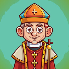 vector illustration of priest