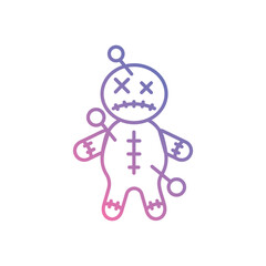 Creepy Doll icon vector stock illustration