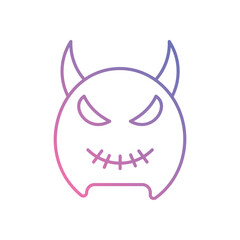 Spooky Mask icon vector stock illustration