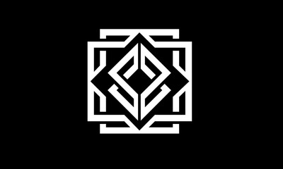 Many square design the concept of working together.  Design badge logo, icon, emblem, vector illustration.   