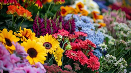 Describe the impact of flower festivals and events. How do these celebrations showcase the beauty of flowers