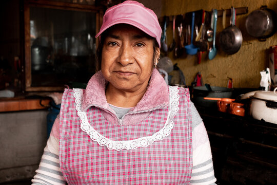 Hispanic woman preparing traditional Mexican cuisine