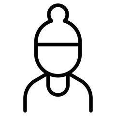 Woman icon in thin line style vector illustration graphic design