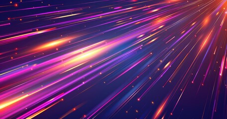 A vibrant abstract image featuring dynamic streaks of light in various colors, creating a sense of movement and energy.