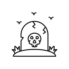Tombstone icon vector stock illustration