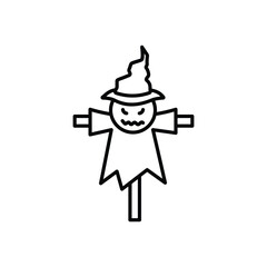 Scarecrow icon vector stock illustration