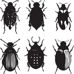Set bugs. Hand drawn vector illustration	
