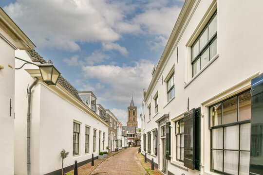 Quaint European Street with Traditional Architecture