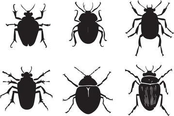 Set bugs. Hand drawn vector illustration	