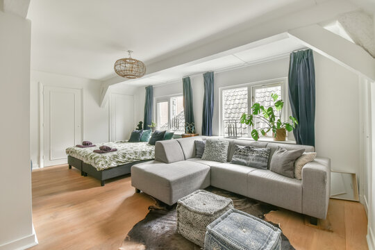 Bright and Stylish Modern Living Room Interior