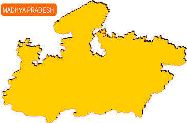 Map of Indian State Madhya Pradesh
