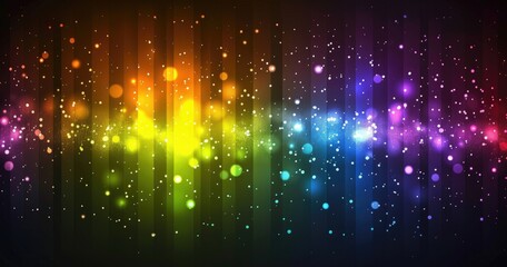 A vibrant abstract background featuring colorful dots and light effects, perfect for digital designs or artistic projects.