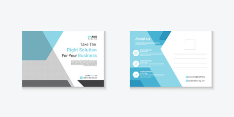Corporate business postcard template