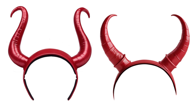 devil horn headband (PNG)