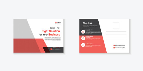 Corporate business postcard template