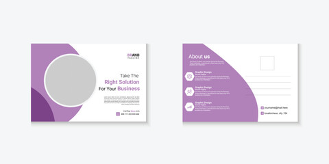Corporate business postcard template