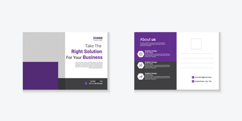 Corporate business postcard template