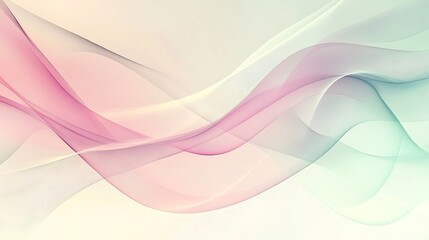 Serene Pastel Abstract Background with Fluid Lines for Tranquil Designs