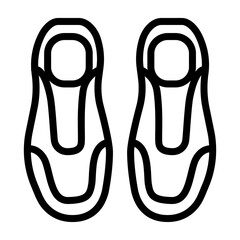 Shoes icon in thin line style vector illustration graphic design