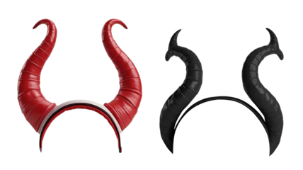 devil horn headband (PNG)