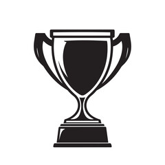 gold cup isolated vector on white background