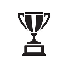 trophy cup icon isolated vector on white background