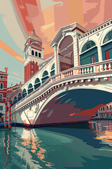 Stunning Rialto Bridge: A Geometric Perspective