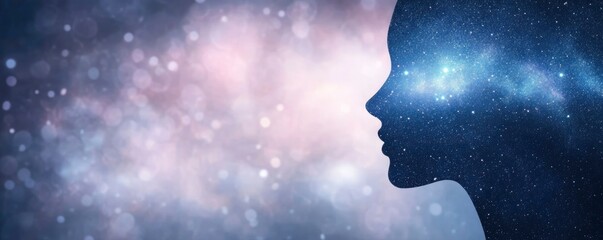 Obraz premium Galaxy Woman for Science Fiction and Cosmic Projects.