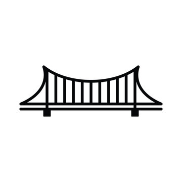 recommend clip art: Bridge black and white flat vector icon design. Bridge glyph and clip art design