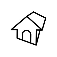 House icon in thin line style vector illustration graphic design