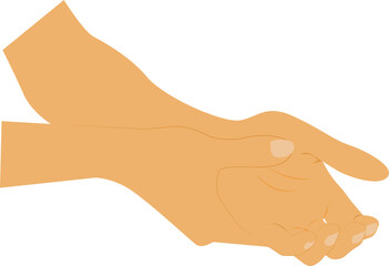 Pain in palm, Suffering from pain in muscles, joints, injuries concept